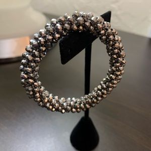 NEW!! Sassy & Stretchy Steely Gray/Silver Bracelet